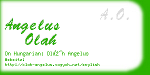 angelus olah business card